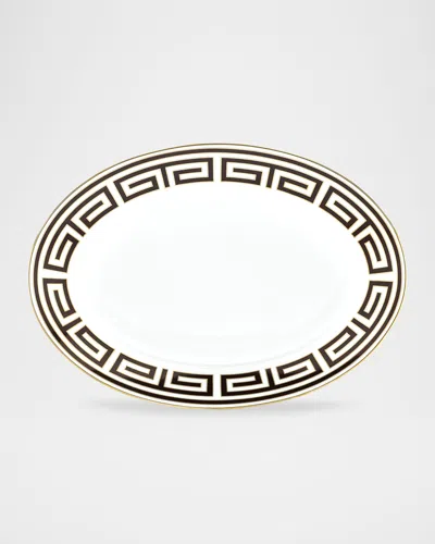 Ginori 1735 Labirinto Ebano Oval Flat Platter In Multi