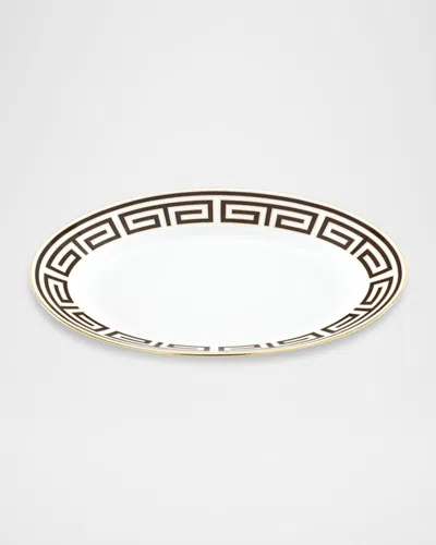 Ginori 1735 Labirinto Ebano Oval Flat Platter In Multi