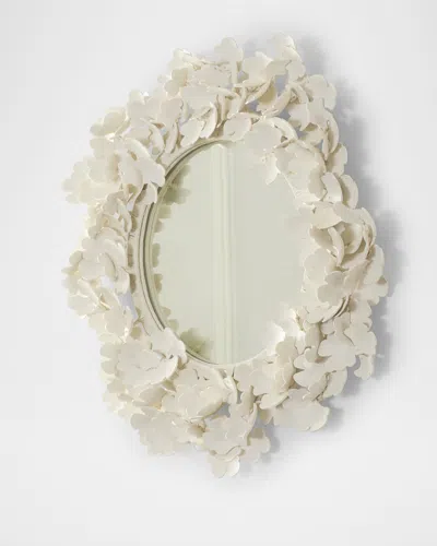 Neiman Marcus Ginkgo Coco Shell Mirror In White