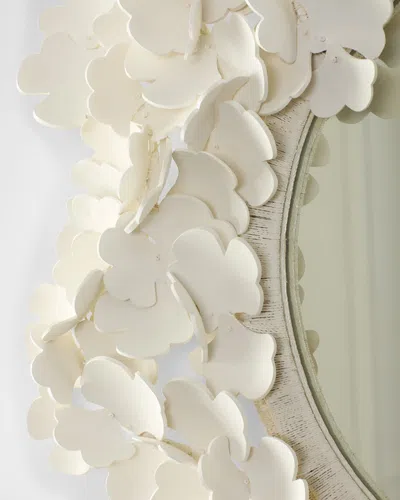 Neiman Marcus Ginkgo Coco Shell Mirror In White