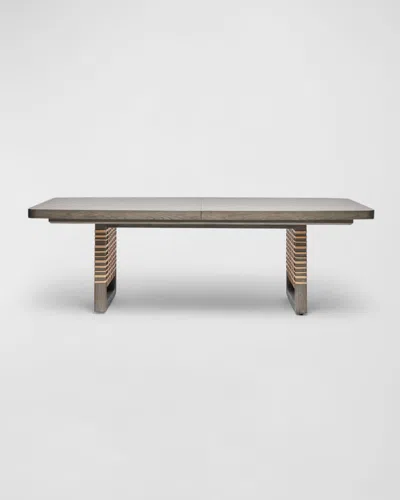 Interlude Home Osprey Dining Table With Leaf In Gray