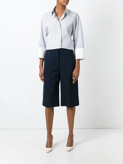 Shop Jil Sander Poplin Stripe Shirt - White