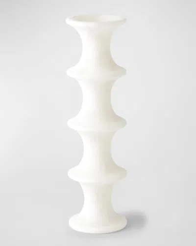 Global Views Ridge Candlestick - Large In White