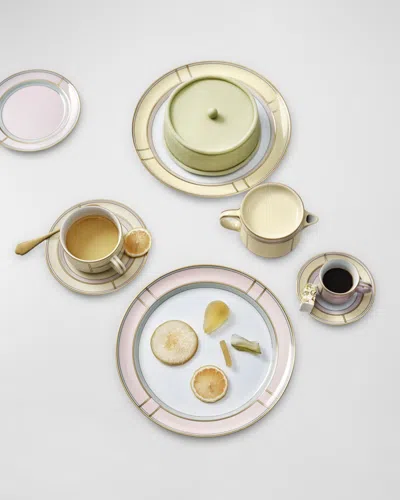 Ginori 1735 Porcelain Colonna Diva Rosa Soup Plate In Pink
