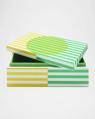 Jonathan Adler Medium Copenhagen Lacquer Box In Green