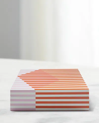 Jonathan Adler Copenhagen Lacquer Large Box In Orange
