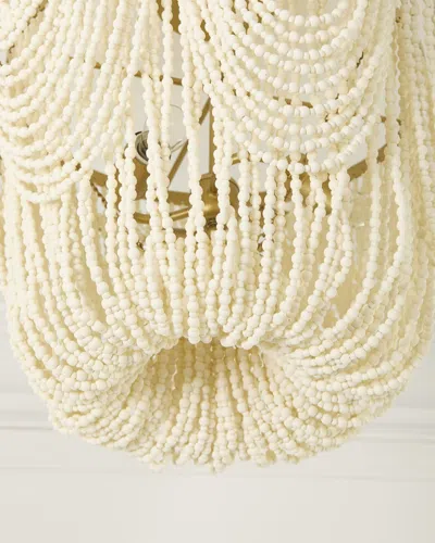Neiman Marcus Draped Wood Bead Flushmount