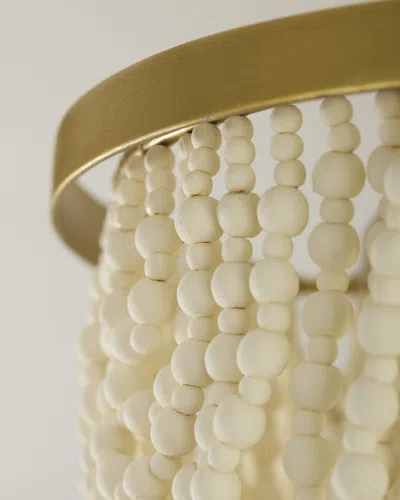 Neiman Marcus Draped Wood Bead Flushmount