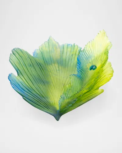 Daum Fleur De Paon Exotique Medium Bowl In Multi