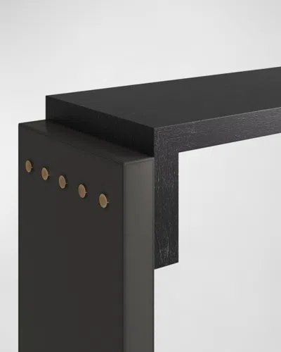 Arteriors Bernardo Console Table In Black