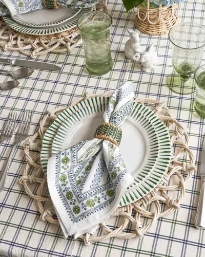 Juliska Sitio Stripe Dinner Plate In White
