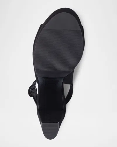 Bernardo Vega Peep-toe Platform Slingback Heels In Black