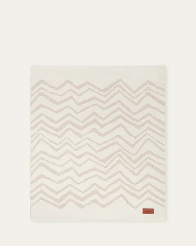 Missoni Graffiti Virgin Wool Throw, 53" X 71" In White