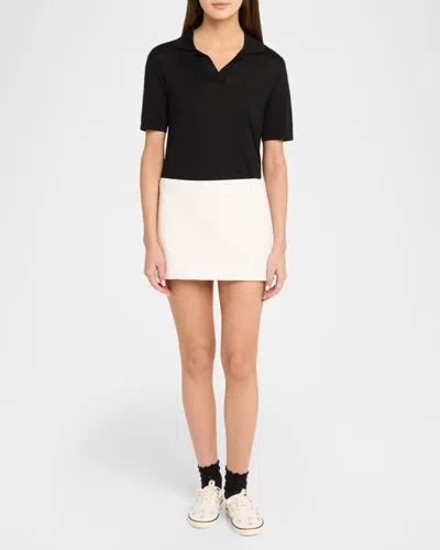 Miu Miu Crystal Embellished Low Top Canvas Sneaker In White