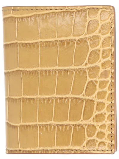 Tom Ford Textured Wallet In Yellow