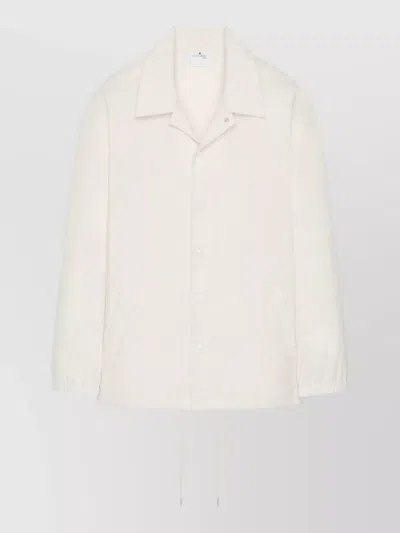 Courrèges Blazer Jacket Long Sleeves Drawstring Hem Pockets In White