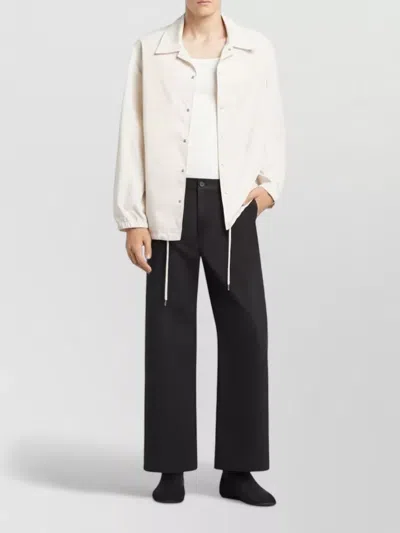Courrèges Blazer Jacket Long Sleeves Drawstring Hem Pockets In White