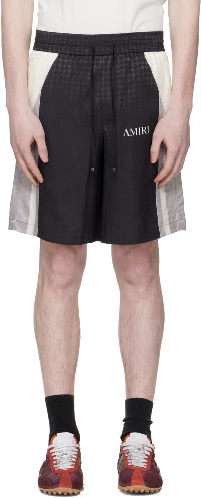 Amiri Quad Panel Side Stripe Tailored Shorts In Black