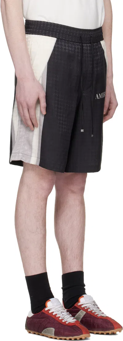Amiri Quad Panel Side Stripe Tailored Shorts In Black