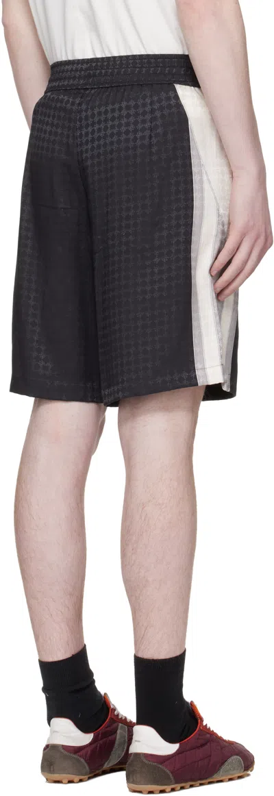 Amiri Quad Panel Side Stripe Tailored Shorts In Black