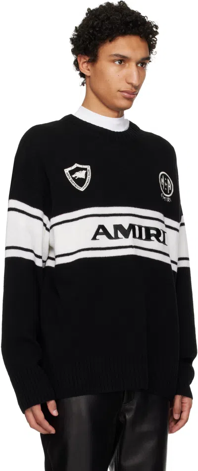 Amiri Long-sleeved Knitted Pullover In Black