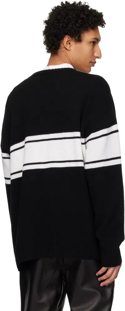 Amiri Long-sleeved Knitted Pullover In Black