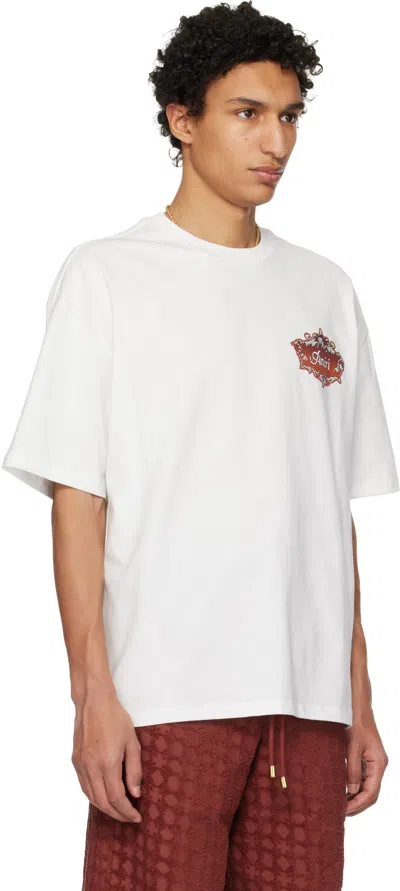 Amiri White Chateau Crest Oversized T-shirt In White