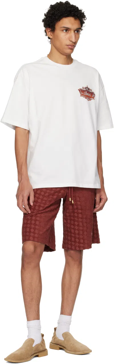 Amiri White Chateau Crest Oversized T-shirt In White