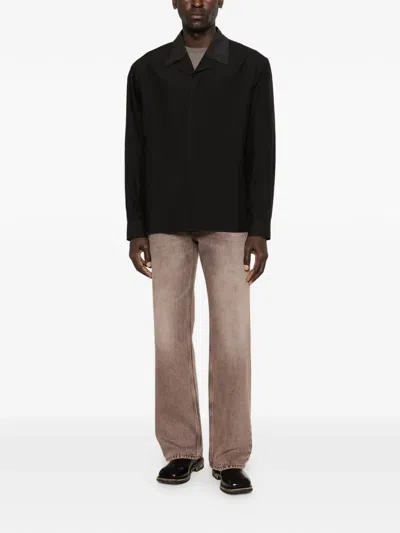 Our Legacy Denim Trousers Faded Effect Belt Loops Five Pockets In Brown