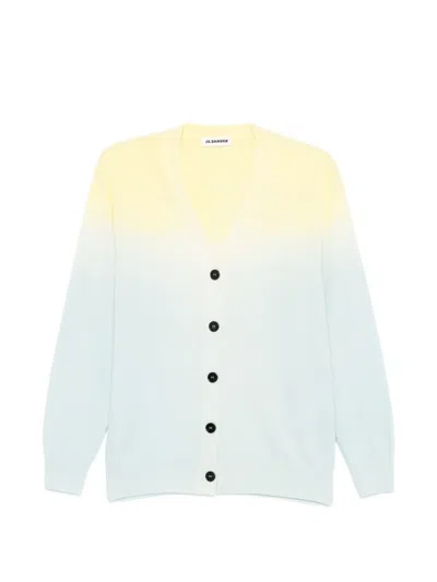 Jil Sander Buttoned Gradient Cardigan In Multi