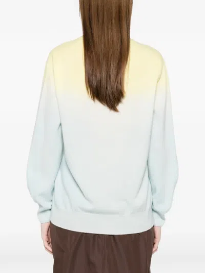 Jil Sander Buttoned Gradient Cardigan In Multi