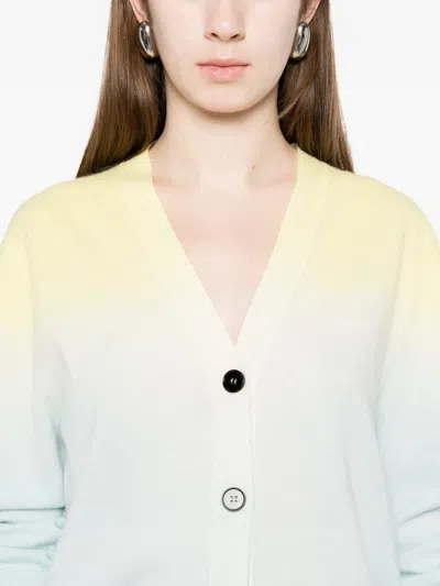 Jil Sander Buttoned Gradient Cardigan In Multi