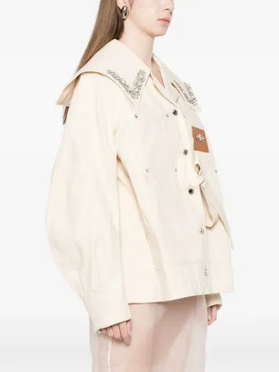 Simone Rocha Sailor-collar Bow Jacket In Multi