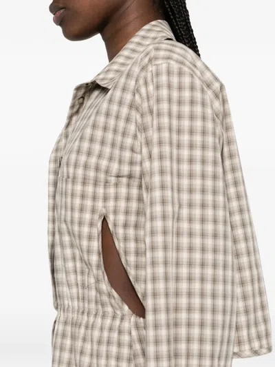 Nanushka チェック カットアウト シャツドレス In Multi