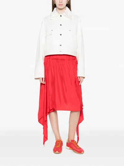 Plan C Floral Collar Jacket In White