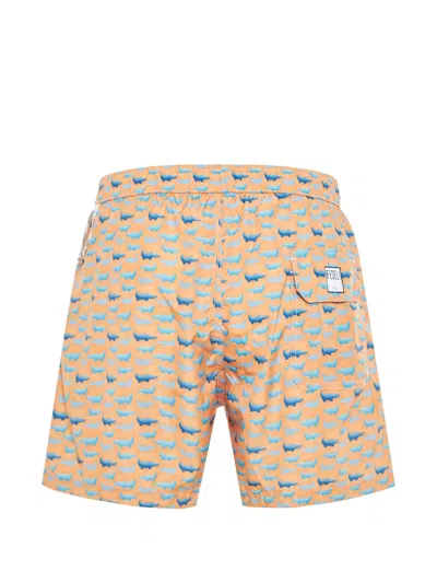 Fedeli Animal-print Beach Shorts In Multi