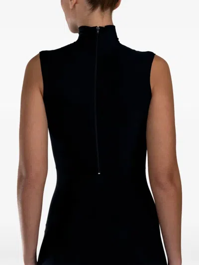 Ame.m レーザーカット ジャンプスーツ In Black