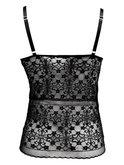 Ame.m レース トップ In Black