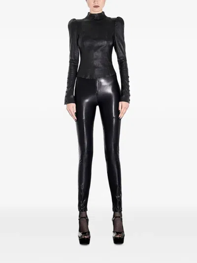 Ame.m モックネック トップ In Brown