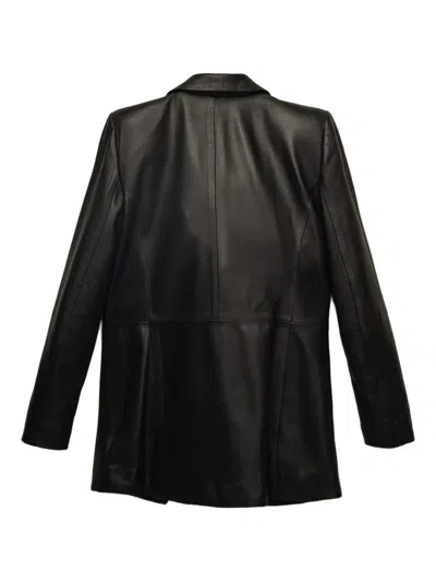 Ame.m レザーダブルジャケット In Black