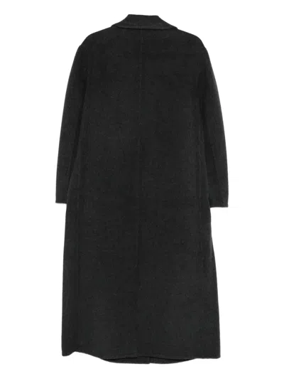 Vince Double-breasted Wool-blend Coat In Gray
