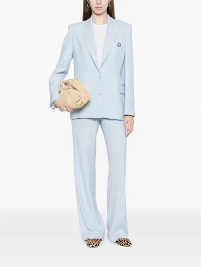 Maje Button Blazer In Blue