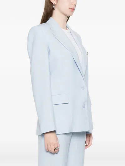 Maje Button Blazer In Blue