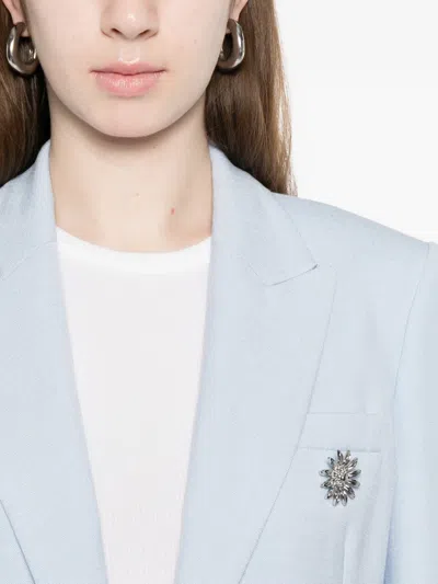 Maje Button Blazer In Blue