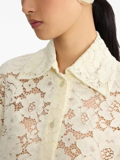 Patou レース ショートスリーブシャツ In White