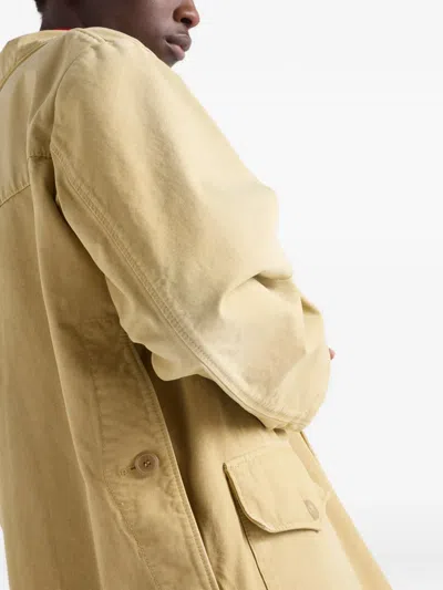 Prada Patch-pockets Button Jacket In Neutral