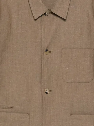 Paul Smith Jacket In Brown