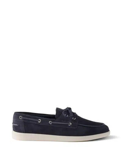 Prada Elegant Moccasins For Men - Ss26 Collection In Blue