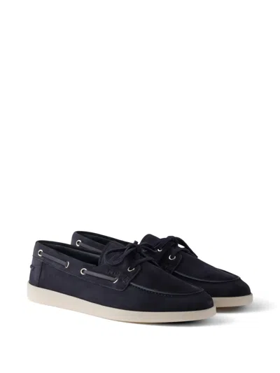 Prada Elegant Moccasins For Men - Ss26 Collection In Blue
