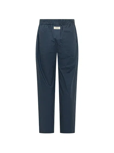 A Paper Kid Blue Regular Elasticated Pants In Blue